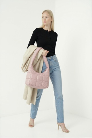 Uyguntarz Kadın Siyah Bisiklet Yaka Düğmeli Örme Bluz Şık Ve Rahat