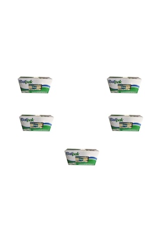 Burpak Jelatinli Tahta Ahşap Bambu Karıştırıcı Çubuk Kaşık - 12 Cm. - 200 Adetlik 5 Paket Kahverengi