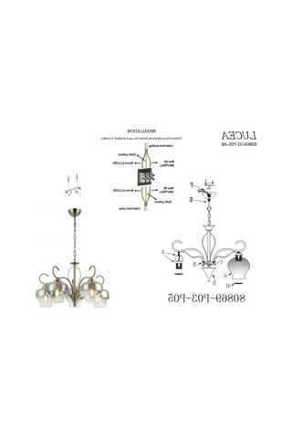 5'li Aydınlatma Avize Seti - E27 Soket 01G Taba