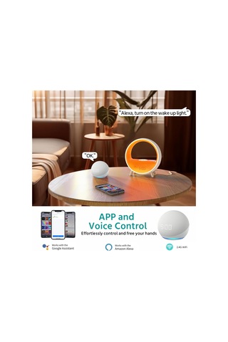 Momılla Kablosuz Şarj İstasyonu, Bluetooth Hoparlörlü Gündoğumu Çalar Saat