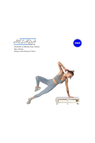 Doğal Ahşap Ev Içi Kullanıma Uygun Kaymaz Tabanlı Step Tahtası 18x25x50 Cm