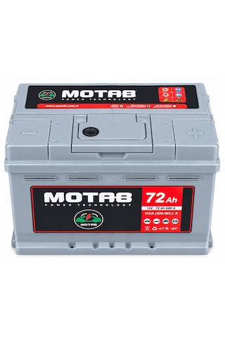 Motab 12v 72 Ah 680a Alçak Tip Otomobil Aküsü 2026 Üretim