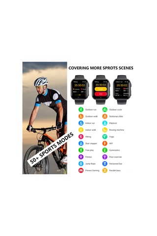 Jeemson 2024 Ip67 Su Geçirmez Bluetooth Akıllı Saat (İthalatçı Garantili)