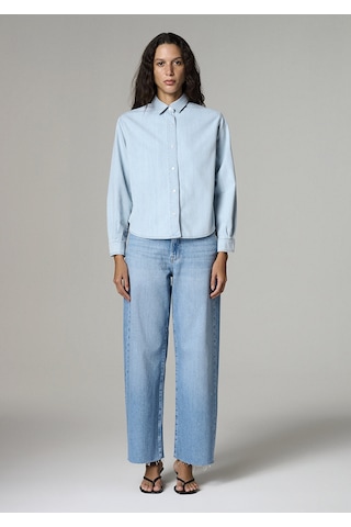 Mavi - Carlia Classic Denim Açık Mavi Jean Gömlek 1210924-a1586