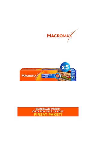 Buzdolabı Poşeti Orta Boy - 75 Li Paket X5