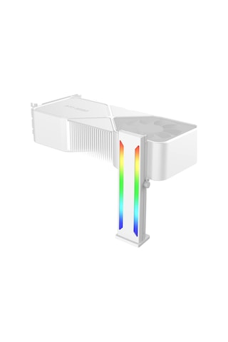 Beyaz Rgb Grafik Kartı Gpu Destek Braketi, Tek Yuvalı Kartlar, 5v 3pın Argb Led'li Destek Ekran Kartı Tutucu Braketi,