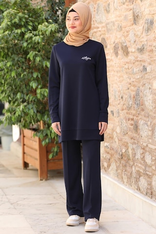 Cemre Tesettür Takım Lacivert Lacivert
