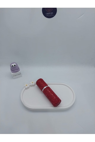 Parıldayan Elmas İşlemeli Mini Doldurulabilir Parfüm Şişesi 10 Ml Kırmızı Hacim 10 Ml