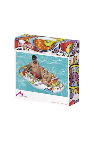 Bestway 43194 Pop Desenli Skull Ada Yatak 193 Cm Çok Renkli