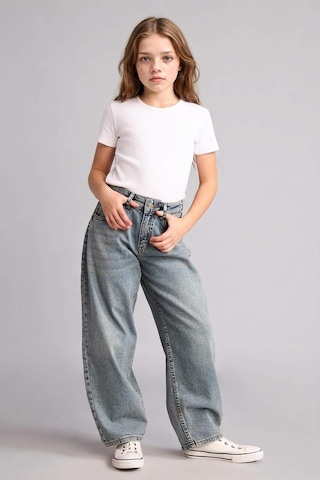 Defacto Baggy Fıt Jean Pantolon Kız Çocuk H6075a826spnm28 Mavi-nm28