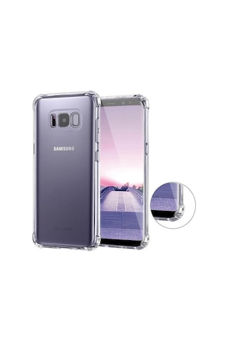 Samsung Galaxy S8 Plus Uyumlu Kapak Şeffaf Airbag Köşe Korumalı Antishock Silikon Kılıf