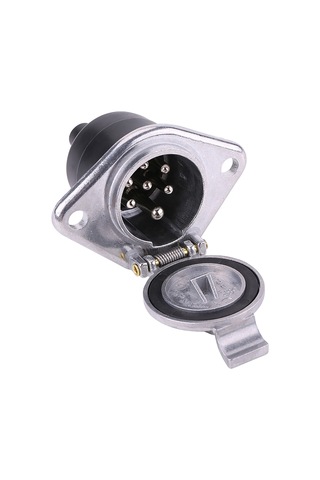 Springsun 24v Ticari Araçlar İçin 7 Lü Metal Gövdeli Güç Soketi - Fren, Sinyal Ve Bulb Lambaları İçin Güvenli Bağlantı