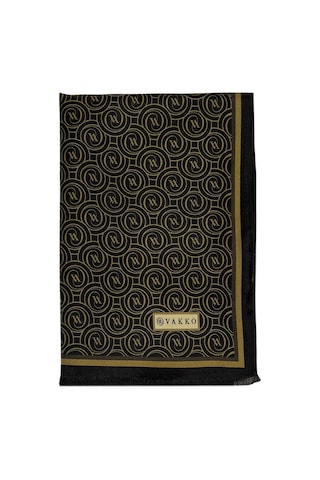 Vakko Twill İpek Şal - Helezon Monogram - Acı Kahve