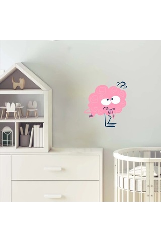 Şaşkın Beyin Duvar Sticker'ı Renkli