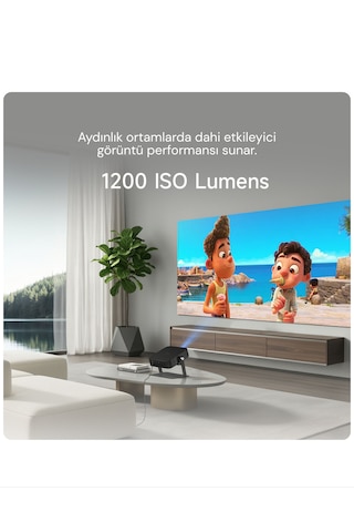 OBE X7D Ultra Google TV Destekli 4K 1200 ISO Otomatik Odaklı Akıllı Projeksiyon Cihazı