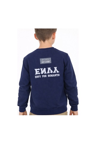 İrem Çocuk Giyim Erkek Çocuk Envy Yazılı Önü Sırtı Yazı Desenli Lacivert Renk Sweatshirt Lacivert