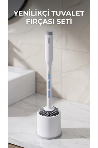Silikon Deterjan Hazneli Esnek Tuvalet Fırçası - Banyo Temizliği İçin Çok Renkli