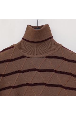 Dio Rise Erkek Şardonsuz Uzun Kol İnce Balıkçı Sweatshirt - 189232 - Toprak Toprak