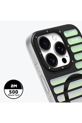 Apple Uyumlu iPhone 16 Pro Kılıf Magsafe Şarj Özellikli Youngkit Geek Serisi Kapak Siyah