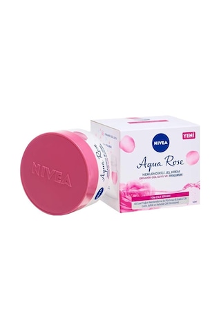 Nıvea Aqua Rose Hyaluron Ve Organik Gül Suyu İçeren Nemlendirici Jel Yüz Kremi, 50 Ml, 48 Saat Yoğun Nemlendirme, Tüm Cilt Tipleri İçin, Işıltılı, Pürüzsüz Cilt Sku: Smg8690010417336