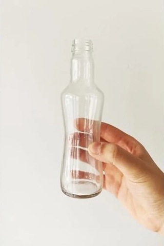 250 Ml Kapasiteye Sahip Şeffaf Cam Şişe Seti 6 Adet Açık Kahverengi