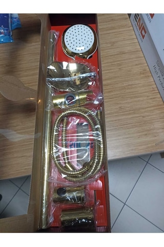 Sürgülü Duş Seti Gold Krom