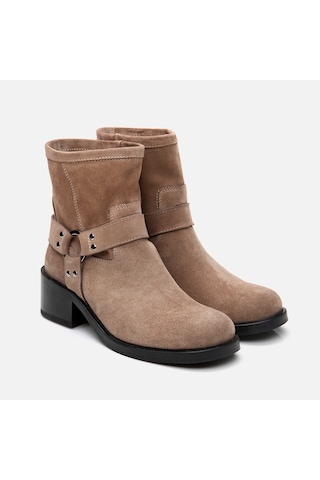 Hotiç Hakiki Deri Vizon Kadın Western Topuklu Bot 01boh297200a450 Vizon-taupe Vizon