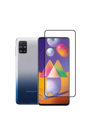 Zore Galaxy M31s Uyumlu Kenarları Kırılmaya Dayanıklı Cam Ekran Koruyucu