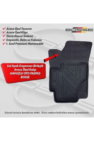Hyundai Accent Era Paspas Araca Özel 2006 2012 BOSSE 3D Havuzlu Oto Paspas Paspas