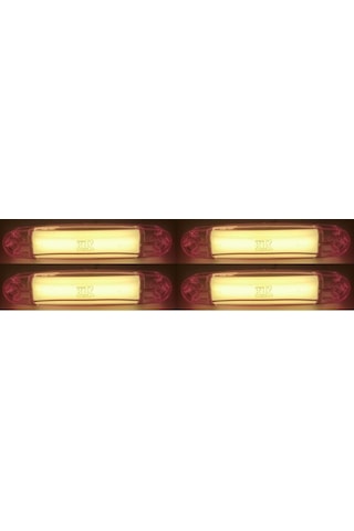 4 Adet Kalın Neon Led Lamba Turuncu 12-24 Volt