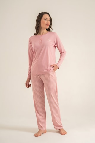 Pierre Cardin Kadın Sweet Sunday Pembe Uzun Kol Pijama Takım Pc9295-s-v1 Pc9295-s-v1