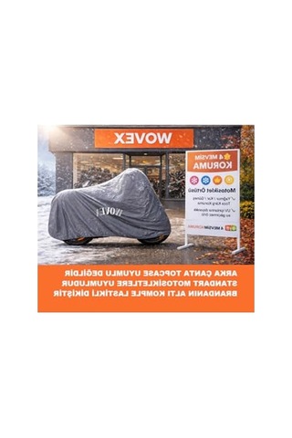 Gri Renk Motosiklet Brandası, Kuba Space 50 Pro Uyumlu