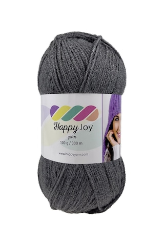 Kürkçü Han Happy Joy 100gr 300m El Örgü İpi Gri Melanj Hj091