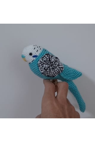 Amigurumi Kuş Muhabbet Kuşu Turkuaz Bebek Oyuncakları