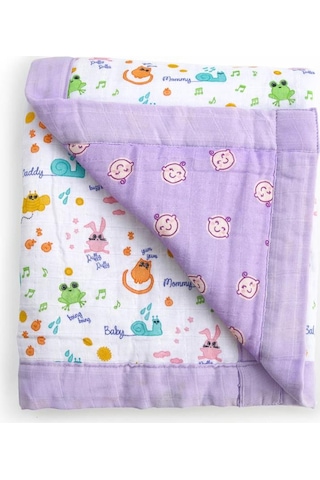 Milk&moo Müslin Battaniye Elyaf Dolgulu Milk&moo Friends Çok Renkli