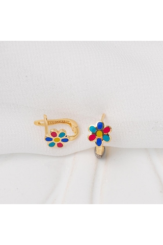 Gökkuşağı Altın Çocuk Küpesi