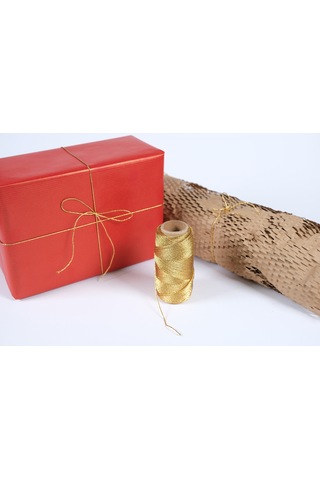 Altın Renkli Dekoratif İp - 100 M, Hediye Paketleme, Süsleme Ve El İşi Malzemesi, Dıy İpi