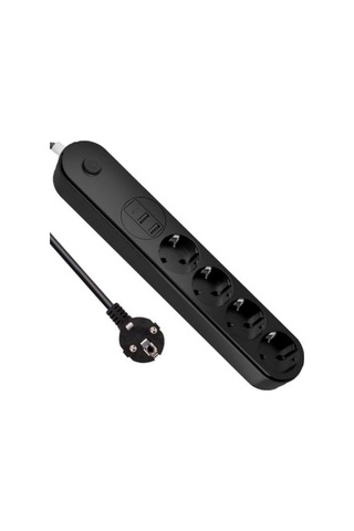 Infomax Termal Akım Korumalı Grup Priz Showmax Sh-4625 , 4 Priz, 2 Usb A Ve 1 Type-c Çıkışlı 3.1a , 2 Metre Kab