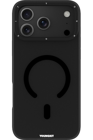 Apple Uyumlu iPhone 17 Pro Max Kılıf M-safe Şarj Özellikli Youngkit Hidden Sand Serisi Kapak Siyah Siyah