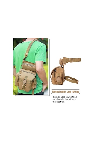 Fortunelane Dış Mekan Askeri Desenli Ayak Çantası - 800d Oksford Kumaş, Su Geçirmez, Dayanıklı, Çoklu Cepli, Bel/omuz/ayak Taşım Çok Renkli