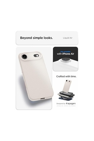 Ince Kılıf Air Hava Kanalı Teknolojisi Askeri Sınıf Koruma Natural Titanium Dokulu Yüzey Kapak - Acs09925 Diğer