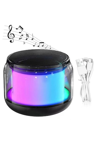 Dvıp Q1 360 Taşınabilir Sound Bluetooth Hoparlör, Ambiyans Aydınlatma, Tf/sd Kart, Hifi
