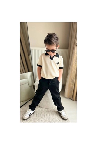 Azra Erkek Çocuk Pantolon Takım Krem