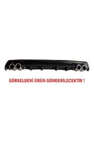 Hyundai Accent Admire Difüzör Arka Tampon Eki 4 Egzoz Çıkışlı Siyah Lüx Tip