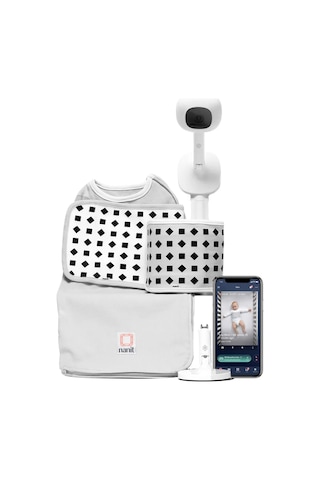 Nanit Pro Akıllı Bebek Kamerası Ve Duvar Aparatı 1080p, Uyku Ve Nefes Takibi, Wi-fi Dedektörler