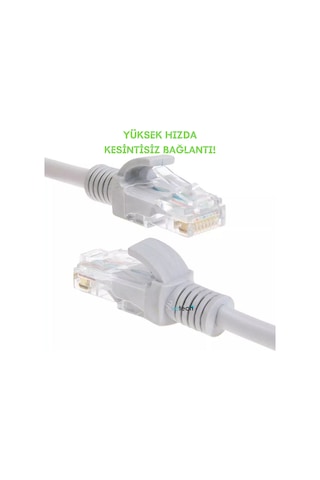 Vetech CAT6 15 MT Lan Ethernet Kablosu Fabrikasyon İnternet Kablo