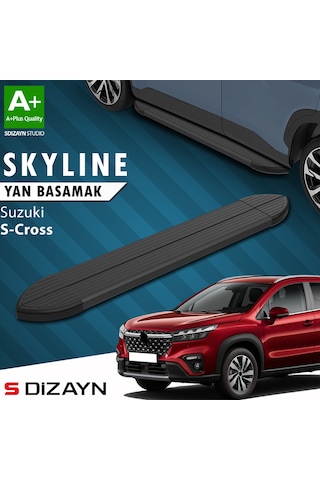 S-dizayn Suzuki Sx4 2 S-cross Skyline Siyah Yan Basamak 173 Cm 2014-2021 A+ Kalite