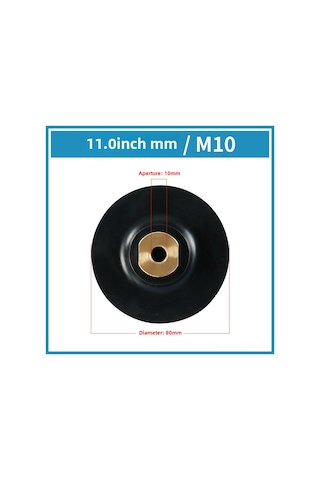 Youmex Esnek Lastik Uçlu Taş İşleme Fırçası - Evrensel Yapıştırıcı, M10 Delikli 3 İnç 8 Cm Otomatik Tutucu Disk, Köşe Freze İçin Uyumlu