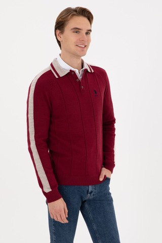 U.S. Polo Assn. U.s. Polo Assn. Erkek Plum Kazak /triko 50315043-vr177 New Plum