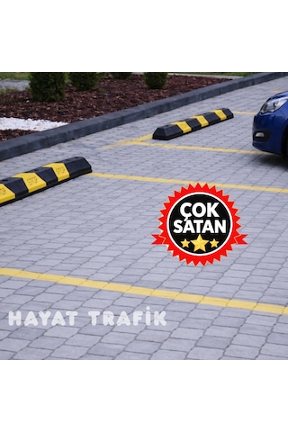 Plastik Oto Park Araç Stoperi 190 Cm Siyah-sarı 10'lu İndirimli Set